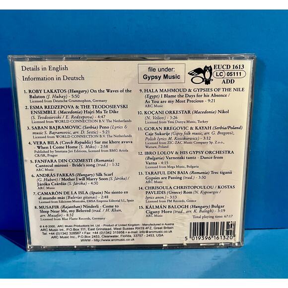 World of Gypsies Various Artists CD 2000 ARC Music EUCD 1613 International Folk - Picture 2 of 6